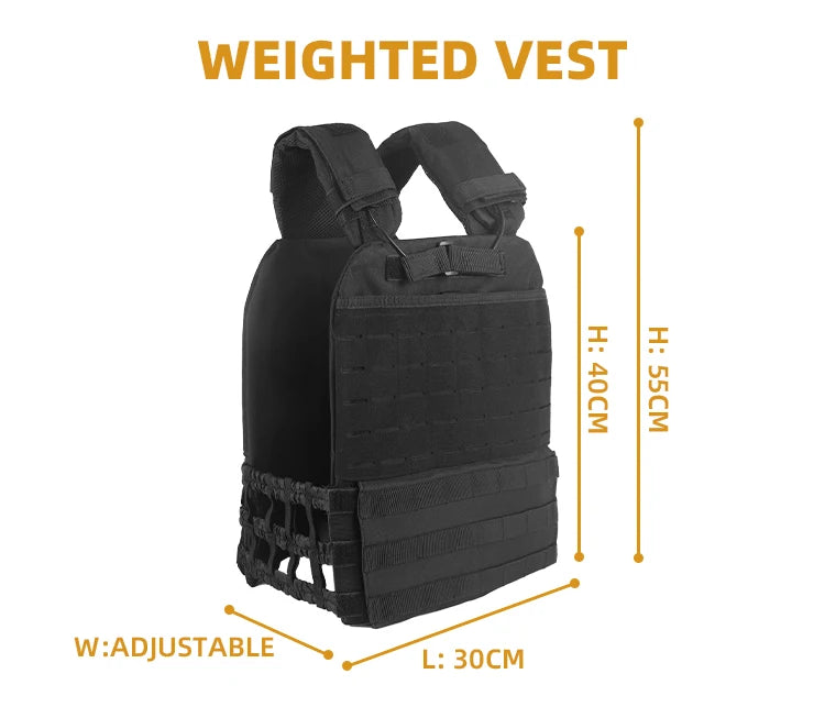 Customizable Men'S Fitness Training Vest Oxford Material Adjustable Weighted Vest