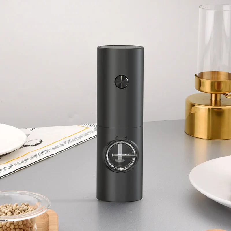 Battery Operated Electric Spice Mill Plastic Automatic Salt Pepper Grinder Set With Led