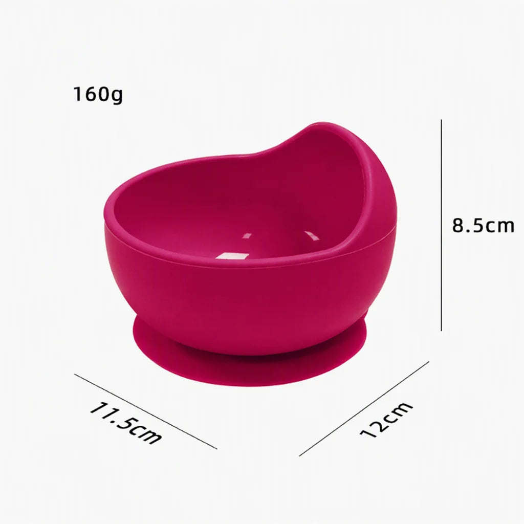 Baby Feeding Set Silicone Baby Silicone Bowl & Spoon Baby Silicone Bowl & Spoon