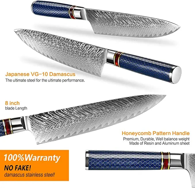 Professional 8 Inch 67Layer Japanese VG10 Damascus Chef Knife