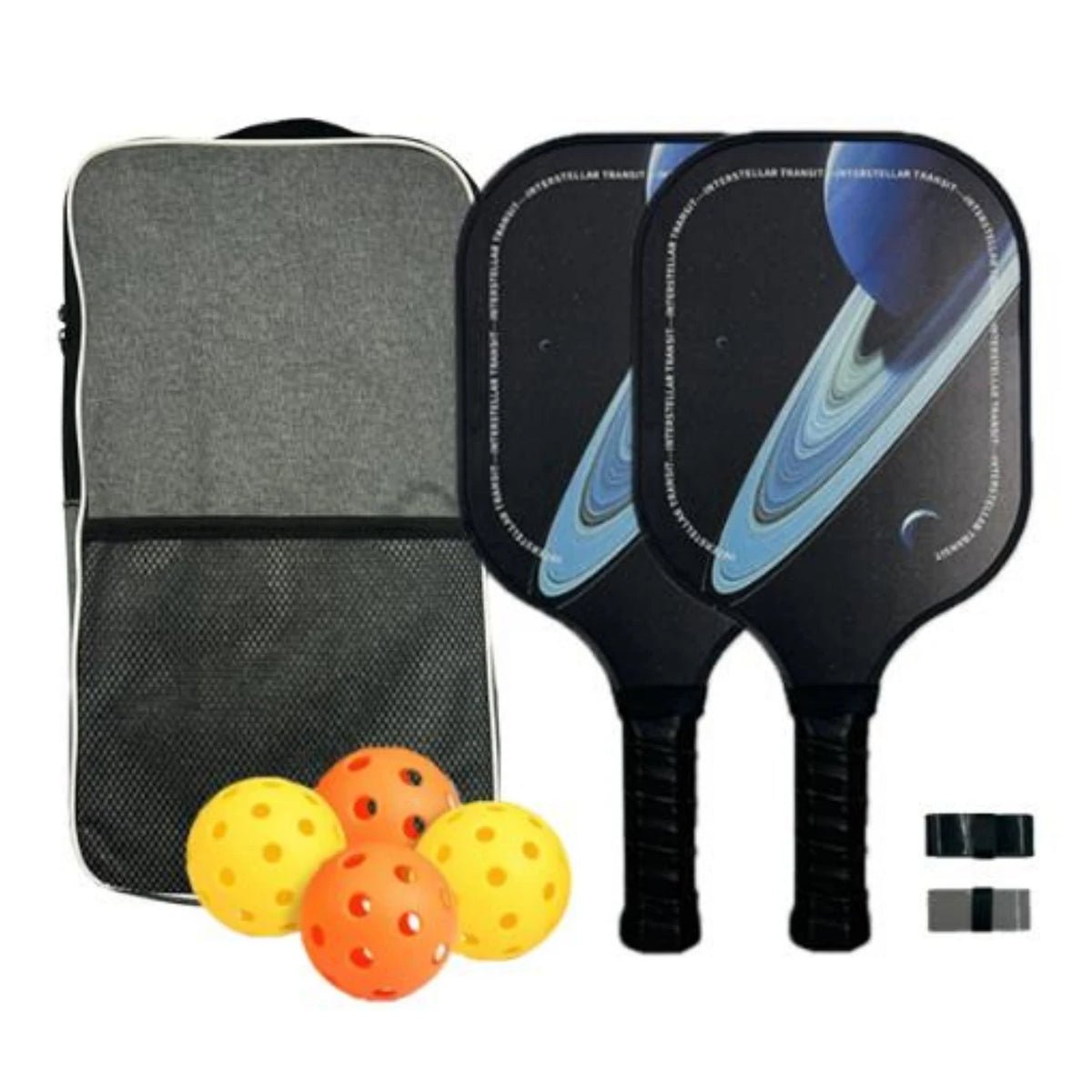 Pickleball Paddle Set Edgeless Carbon Fiber T700 16mm Honeycomb Core 40-Hole Durable