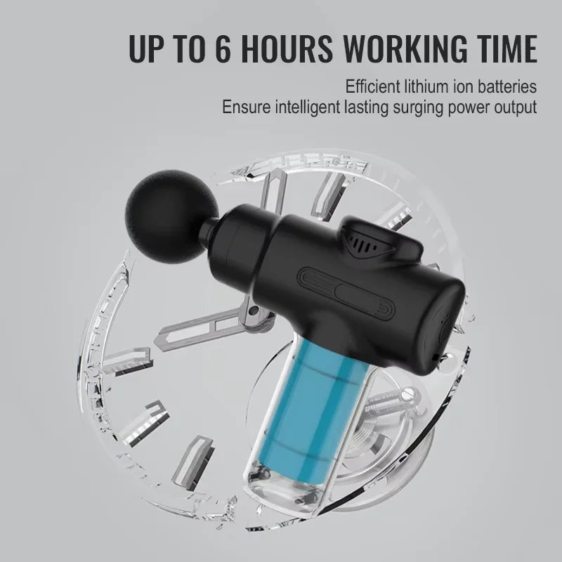 High Frequency Massage Gun Electric Massager Muscle Relaxation With 6 Heads for Body