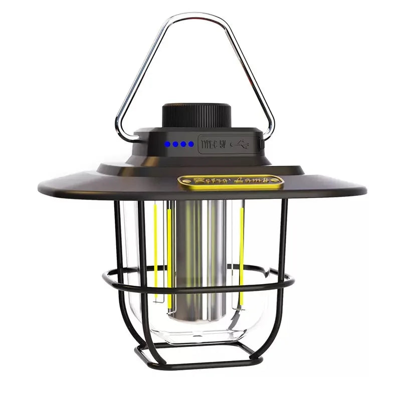 Portable Outdoor Rechargeable LED Portable Camp Lantern Tent Light Camping Light Handle
