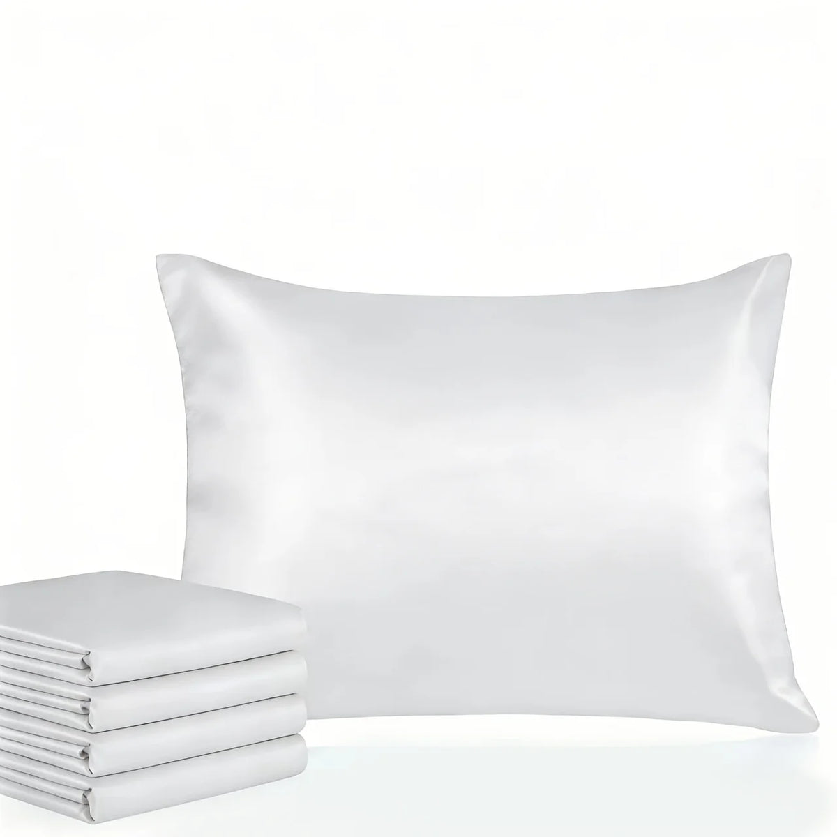 4Pcs Luxury Satin Pillowcase Set Silky Smooth Fabric for Hair & Skin Care Hypoallergenic