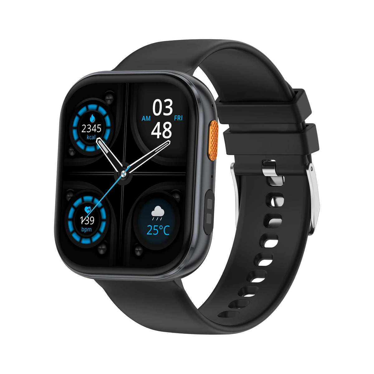 Health Smart Watch Square TFT Display Touch Screen Waterproof IP68 Fitness Tracker Android