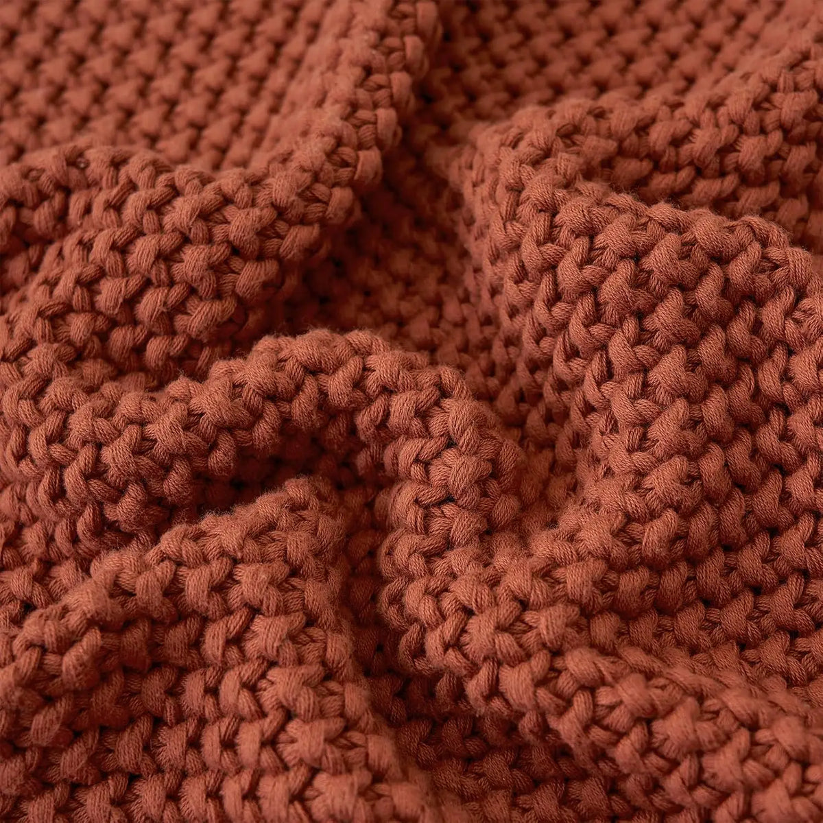 Chunky Cable Knit Throw Blanket for Modern Farmhouse Decor, Soft Feel Bed Runner,