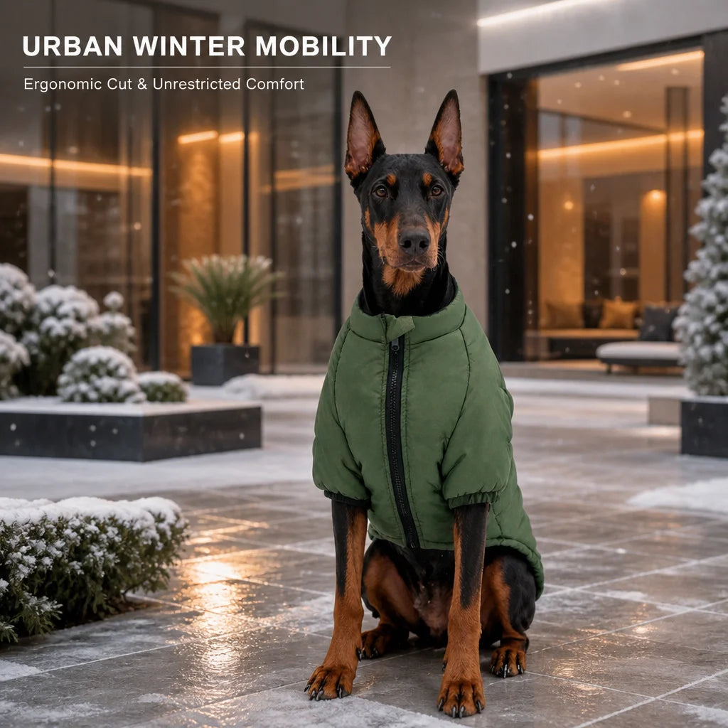 Comfortable Traditional Weatherproof Reversible Dog Jacket Reflective Safety Strips