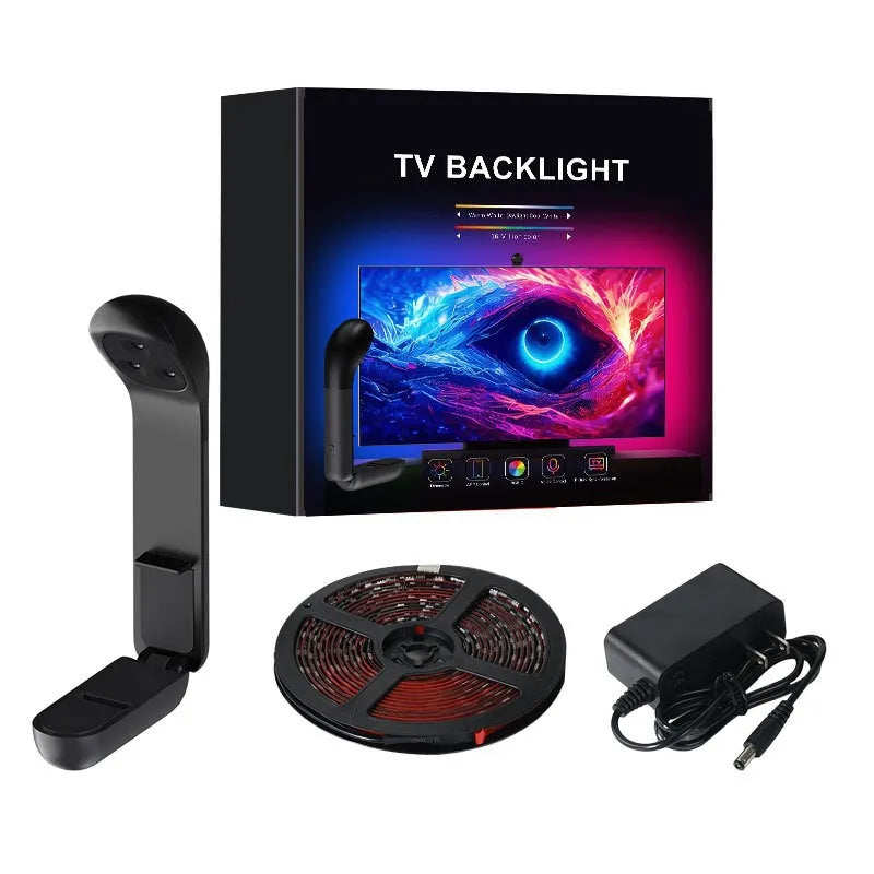 Smart TV Plastic LED Backlight Strip Camera Sync Music Color-Changing Ambient Light