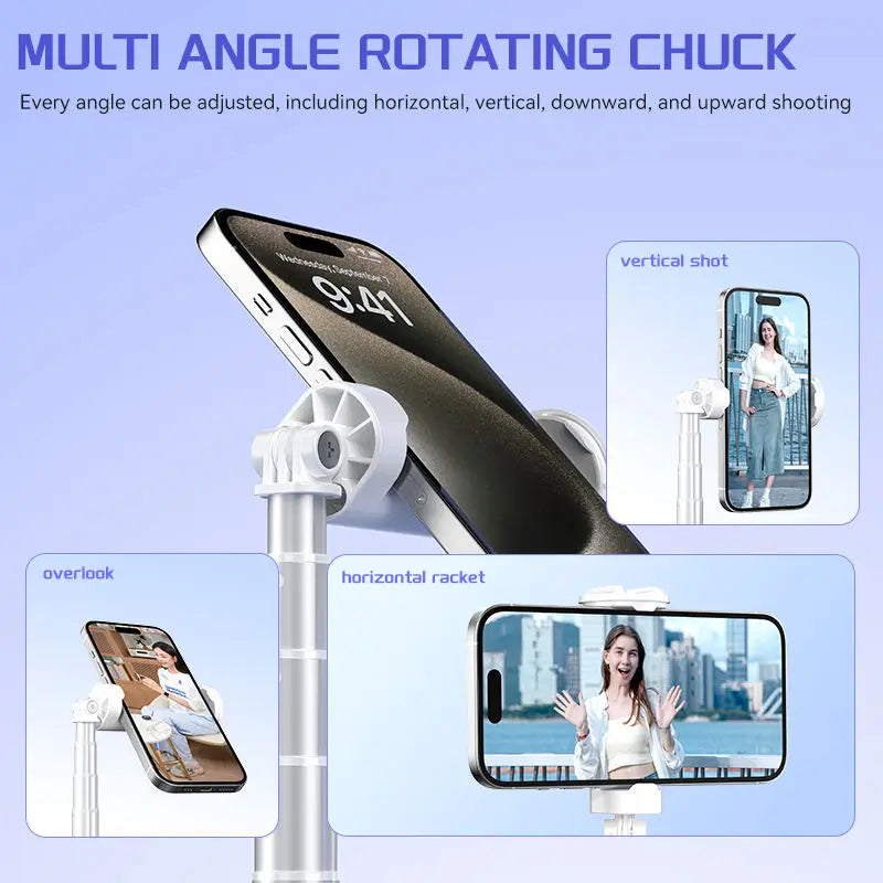 Auto Open and Close Selfie Stick Tripod Automatic Integrated Portable Tripod Travel