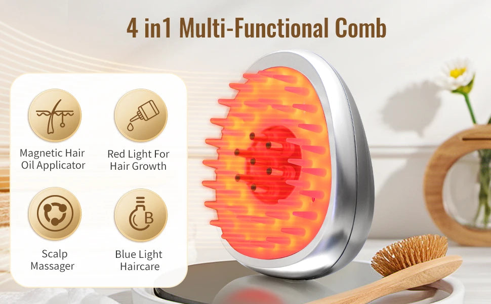 Electric Hair Scalp Oil Applicator Brush Hair Oiling Applicator Oil Dispenser Vibration