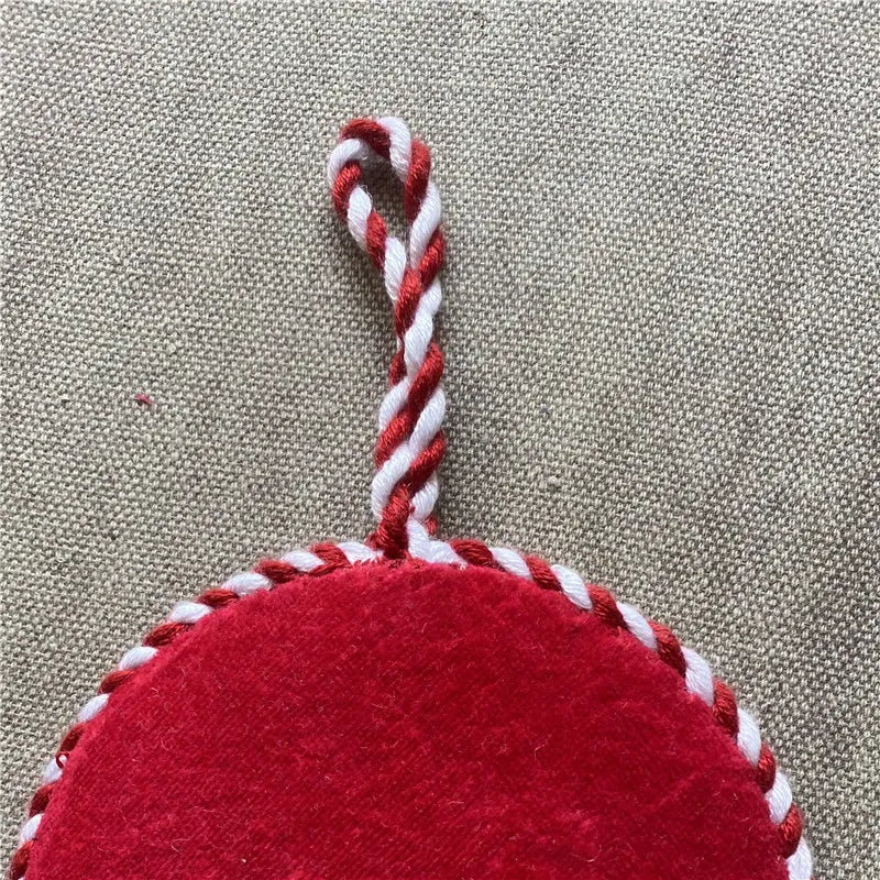 Custom Christmas Red Bows Needlepoint Ornament for Christmas Tree