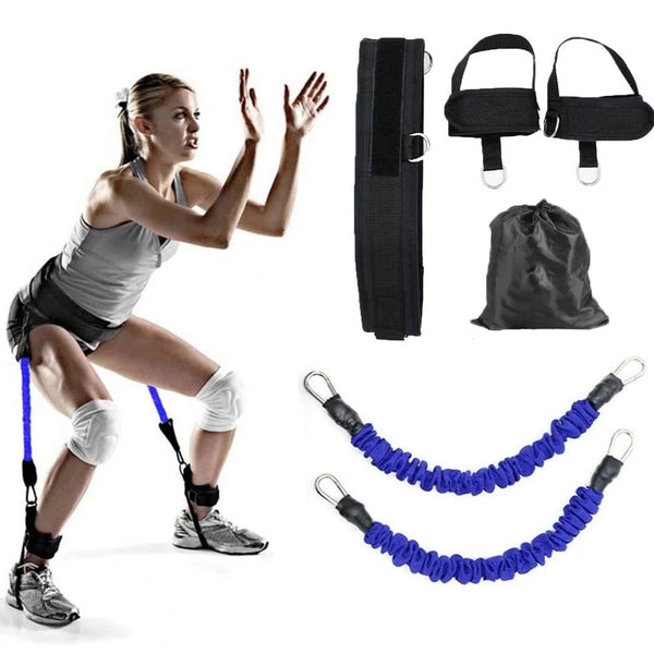 Vertical Jump Trainer Leg Strength Resistance Bands Set for Basketball Volleyball