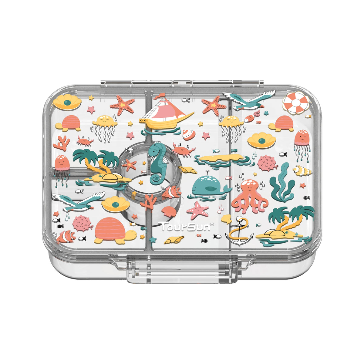 School-Grade Leak-Proof 5 Compartment Bento Box BPA-Free Food Grade Lightweight Lunch Box