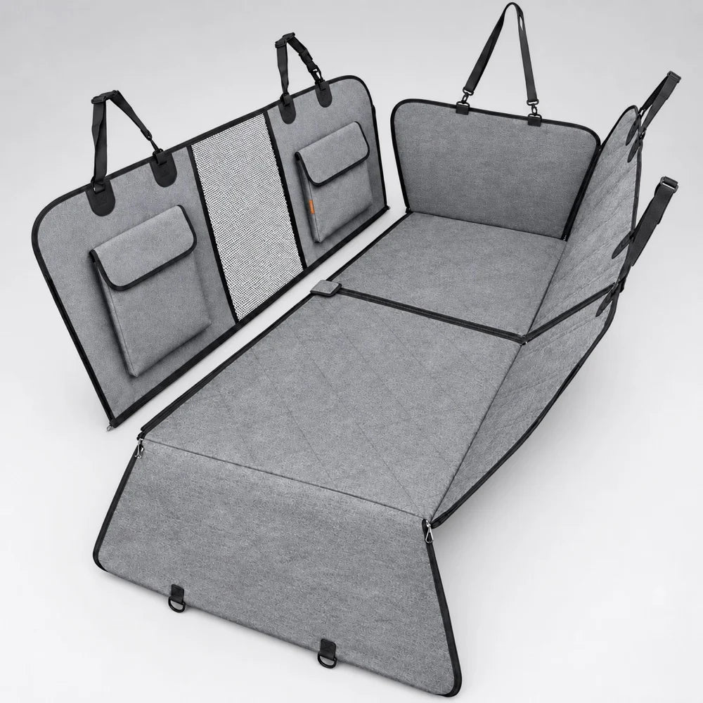 Waterproof Dog Car Seat Cover Back Seat Protector Hammock with Mesh Window