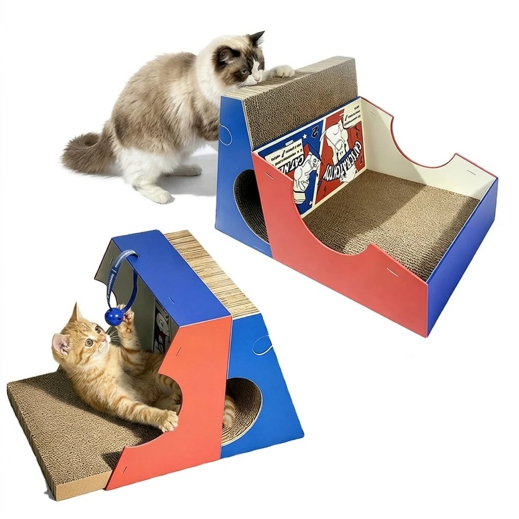 Lightweight Corrugated Cat Scratching Board Flat Pack Cat Scratcher Easy Shipping Space