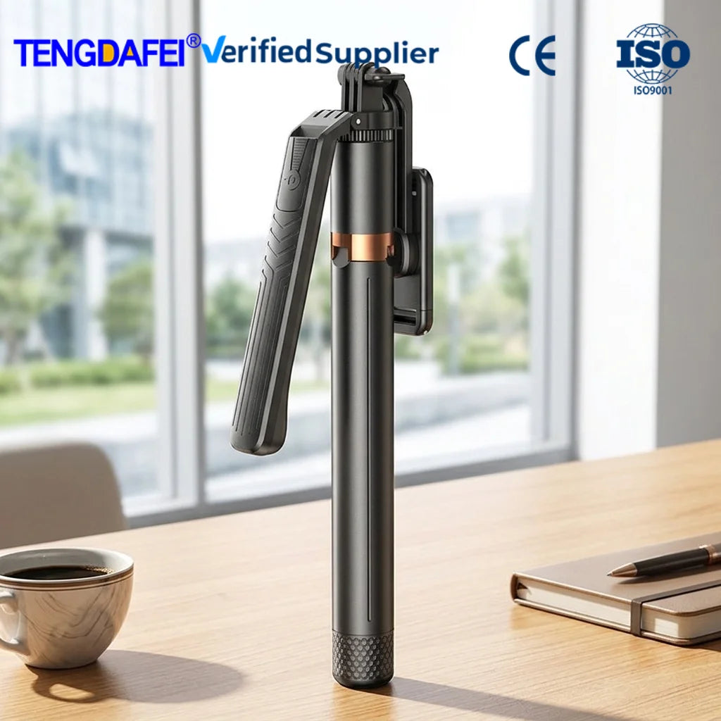 Stable Bluetooth Selfie Stick Tripod with Remote 2 in 1 Adjustable Phone Stand
