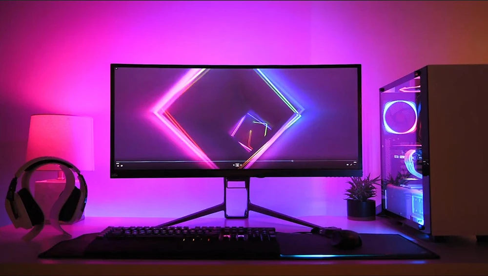 Smart WIFI Ambient Dream Color RGB DC12V Led Strip Light 60inch 120inch Sync TV Backlight