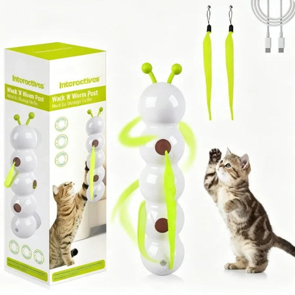 Electric Caterpillar Cat Toy Automatic Self Amusing Smart Sensor Teaser with Suction Cup
