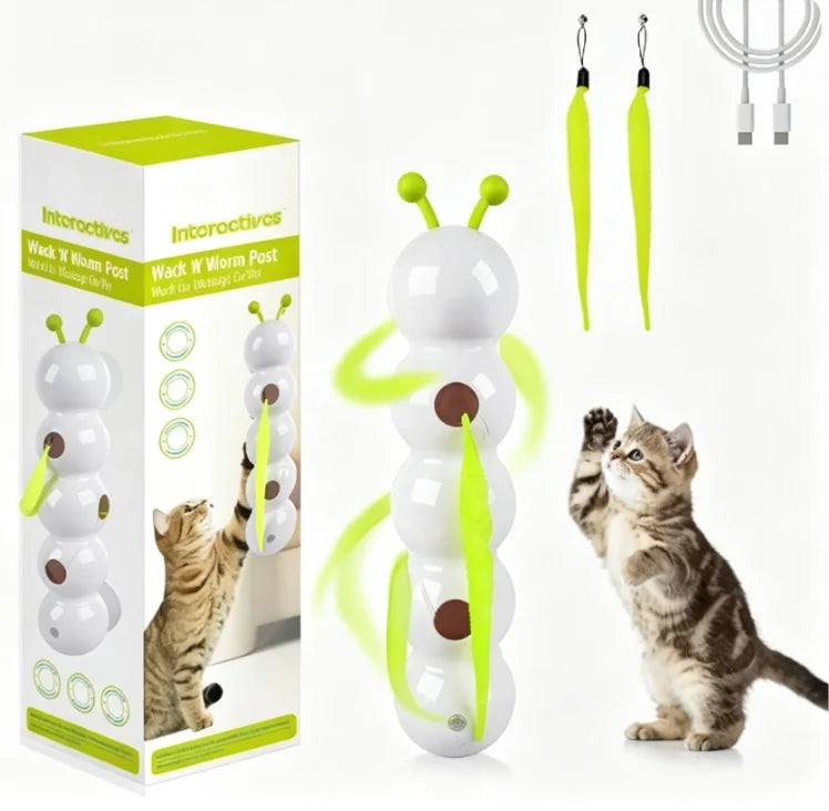 Electric Caterpillar Cat Toy Automatic Self Amusing Smart Sensor Teaser with Suction Cup