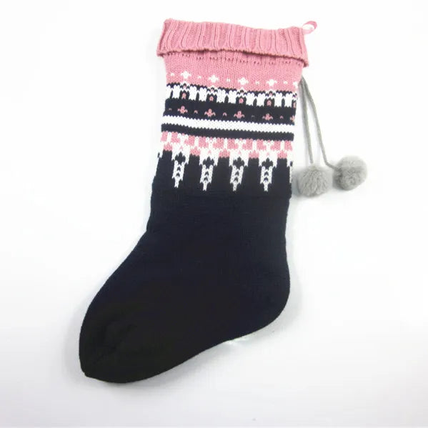 Oversize Custom Knit Christmas Stocking Holiday Hanging Decoration Supplies Unique