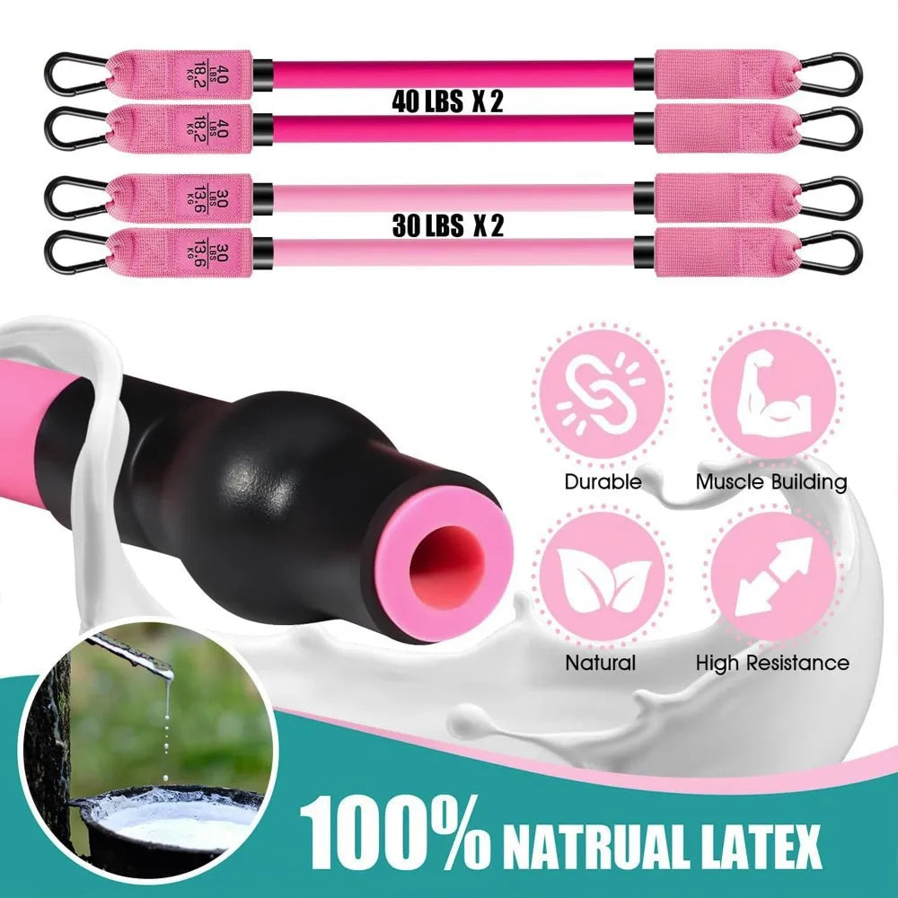 Adjustable Pilates Bar Set for Mens Womens Fitness Equipment with Thermoplastic Elastomer