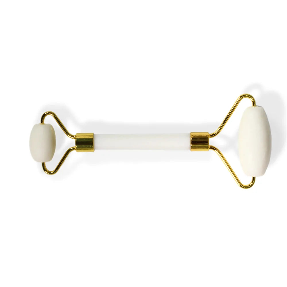 Natural ClassA+ White Jade Roller and Guasha Set for Skin Tighten and Massage