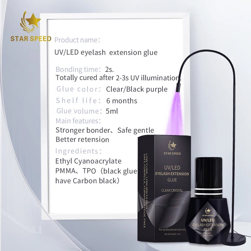 Star Speed Microwave UV LED Lash Extension Fast Dry Hypoallergenic Strong Long Lasting UV
