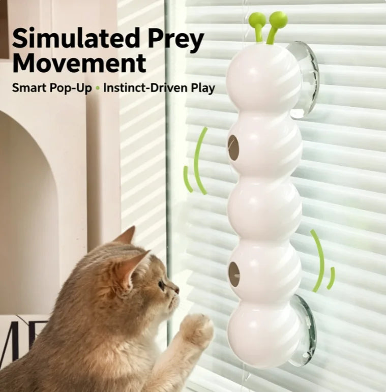 Electric Caterpillar Cat Toy Automatic Self Amusing Smart Sensor Teaser with Suction Cup