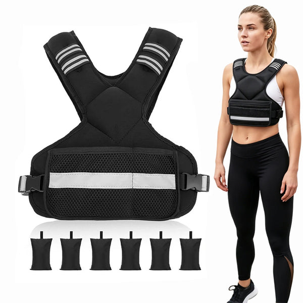 Adjustable Weighted Vest Removable Iron Sand Bags Heavy Duty Eco-Friendly Fitness Vest