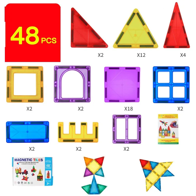 48pcs Magnetic Building Blocks Magnetic Toys Children'S Early Educational Toys Magnetic