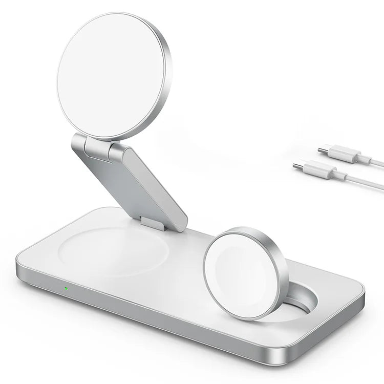 Wireless Charging Station 3 in 1 Fast Max Charging Charger Stand Foldable Wireless