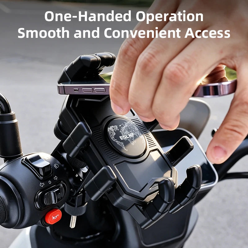 BIke Phone Holder Anti-Shake 8-Claw Bicycle Phone Holder Shock Absorption 360 Rotation