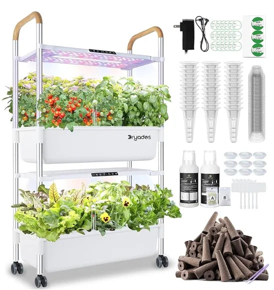 Indoor Eco-Friendly Hydroponic Growing System 54 Pods Herbs Vegetable/Fruit Kit Large