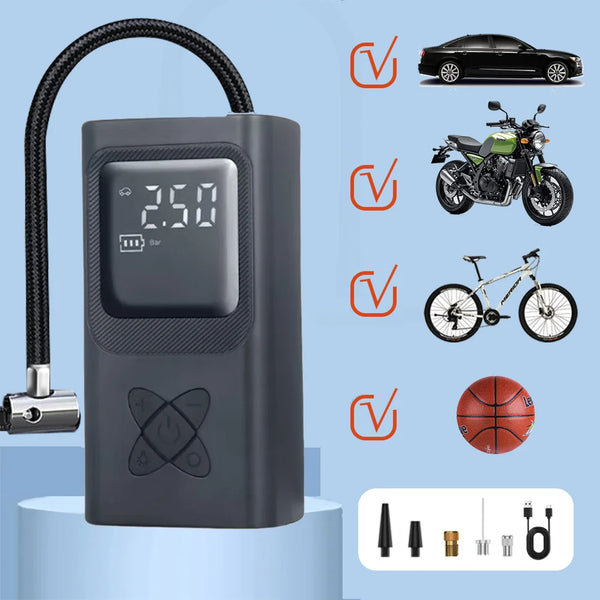 High Pressure Wireless Rechargeable Digital 150Psi Inflation Car Electric Portable
