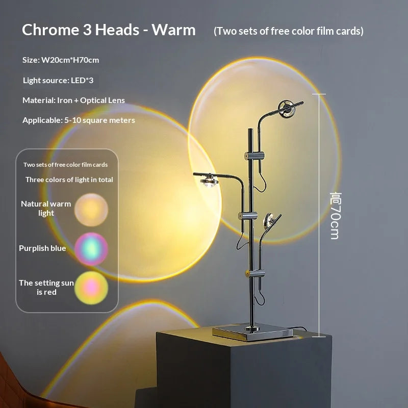 LED Floor Lamp Sunset Projection Led Light Standing Sunset Floor Lamp for Living Room