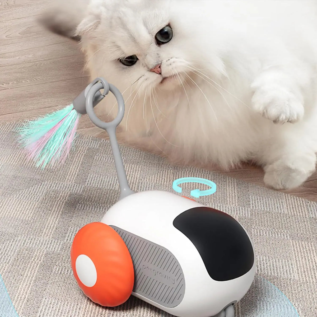 Remote Controlled Silicone ABS 2-Modes Automatic Moving Interactive Kitten Training Toy