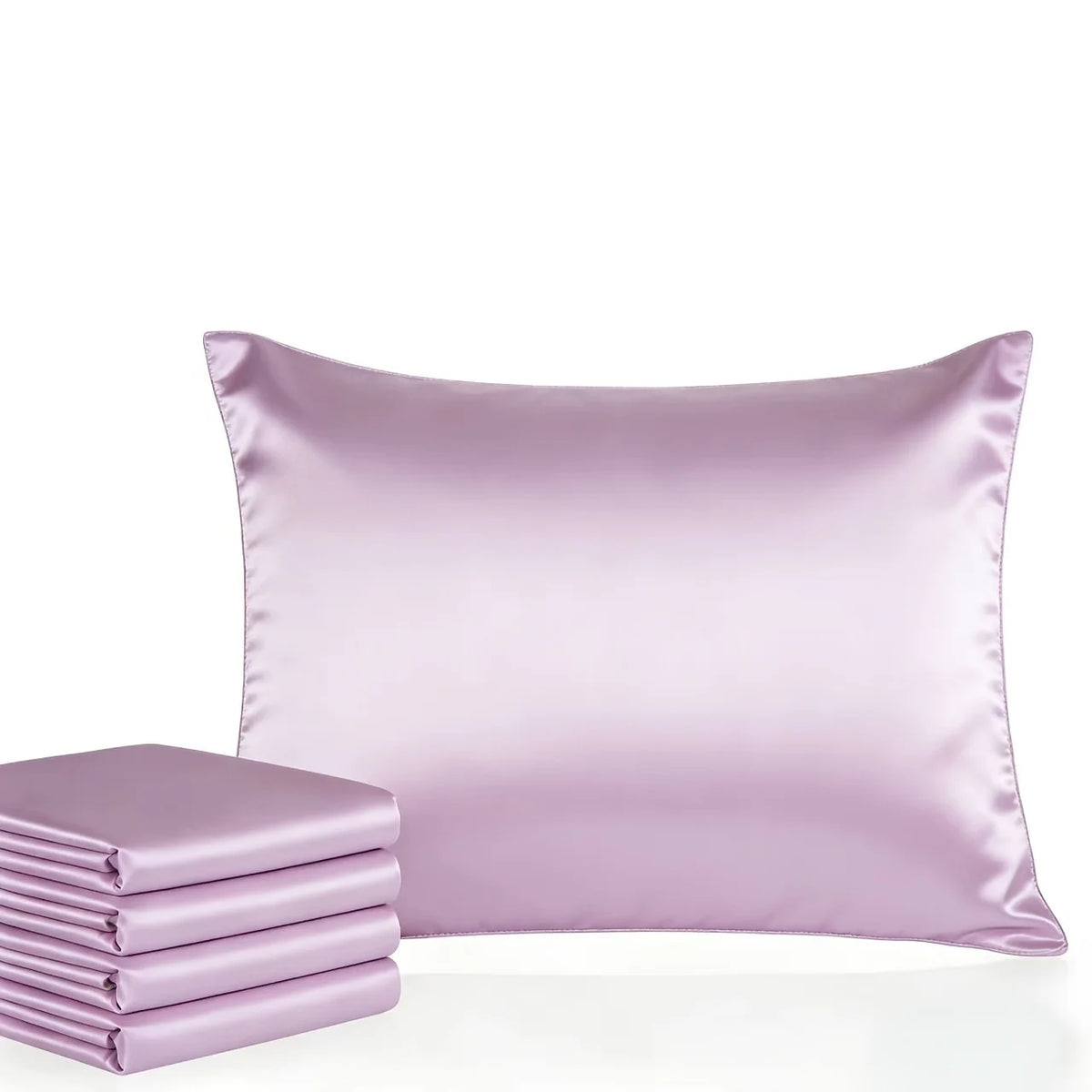 4Pcs Luxury Satin Pillowcase Set Silky Smooth Fabric for Hair & Skin Care Hypoallergenic