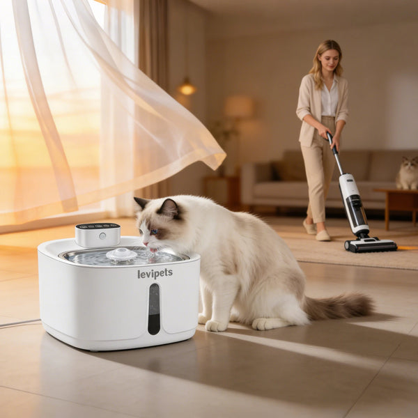 Ultra Quiet Cat Water Fountain with Multi Filtration Automatic Pet Drinking Fountain