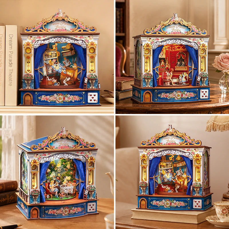 DIY Mechanical Dream Parade Theatre Wooden Book Nook Kit