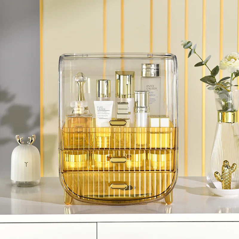 JX Light Luxury Transparent Acrylic Organizer Plastic Cosmetic Storage Box for Lipstick
