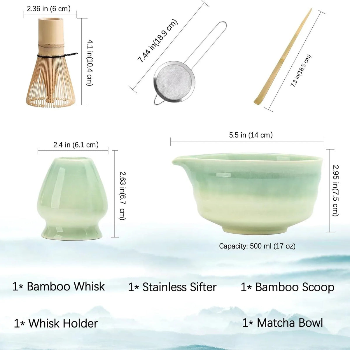 Ceramic Matcha Whisk Set Lightweight Matcha Tool Kit