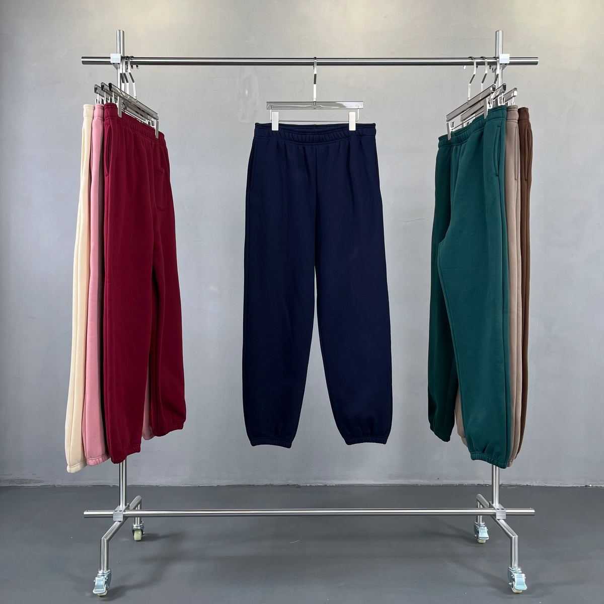 400g Custom Designed Fleece Sports Pants Lined Casual Leggings with Drawstrings