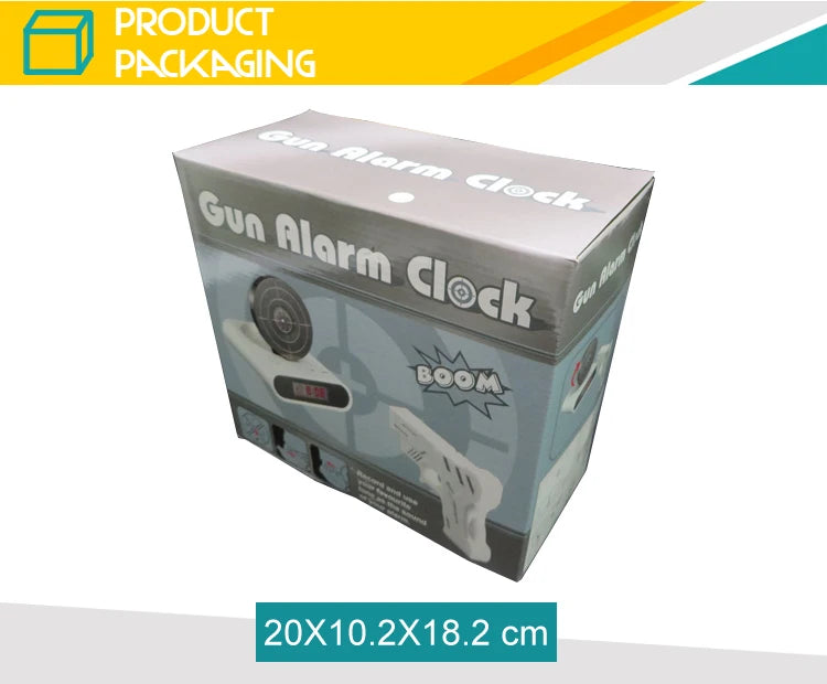 Lazy Wake Up Clock Gun Shooting Target Sunrise Alarm Clock for Sale