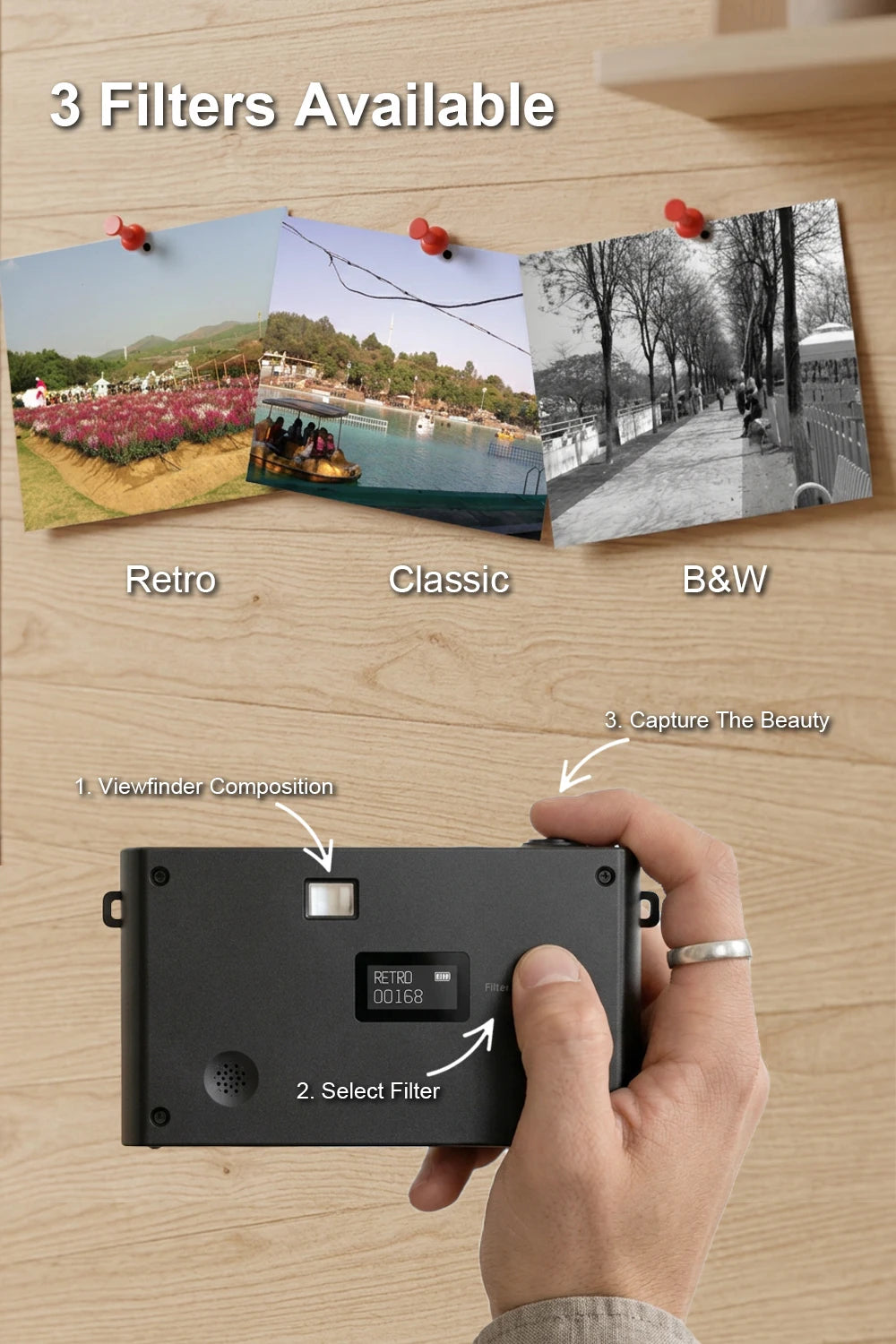 Vintage Film Style Screenless Camera Portable Gift Camera