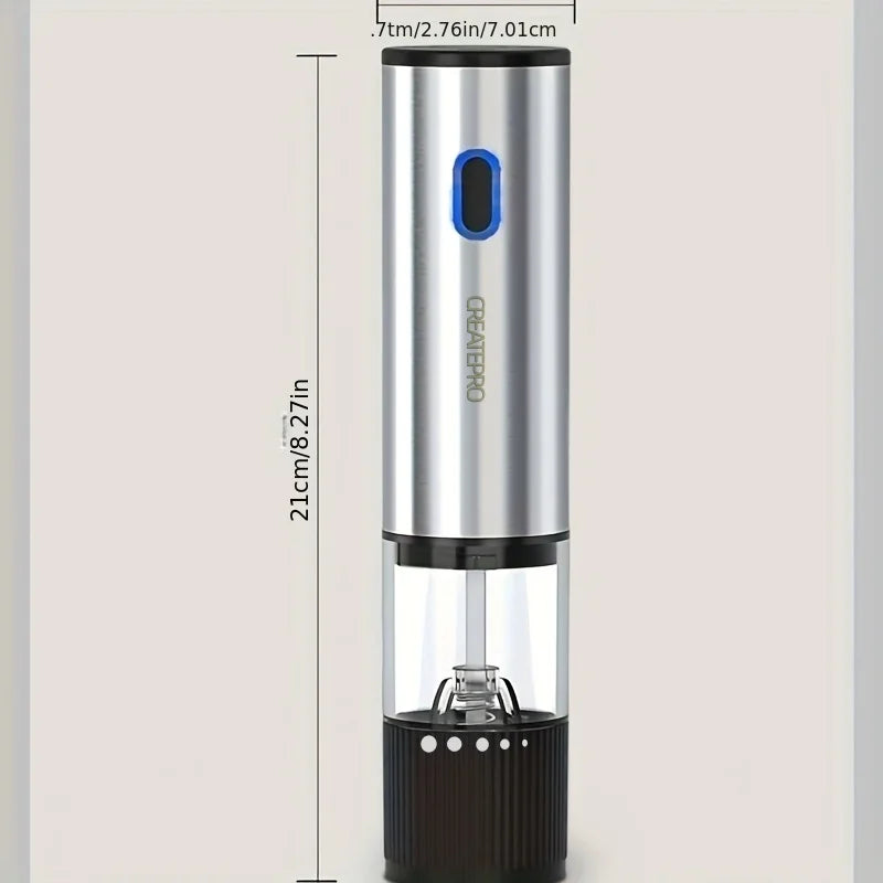 Electric Salt and Pepper Grinder Automatic Rechargeable Pepper Mill Shakers Adjustable