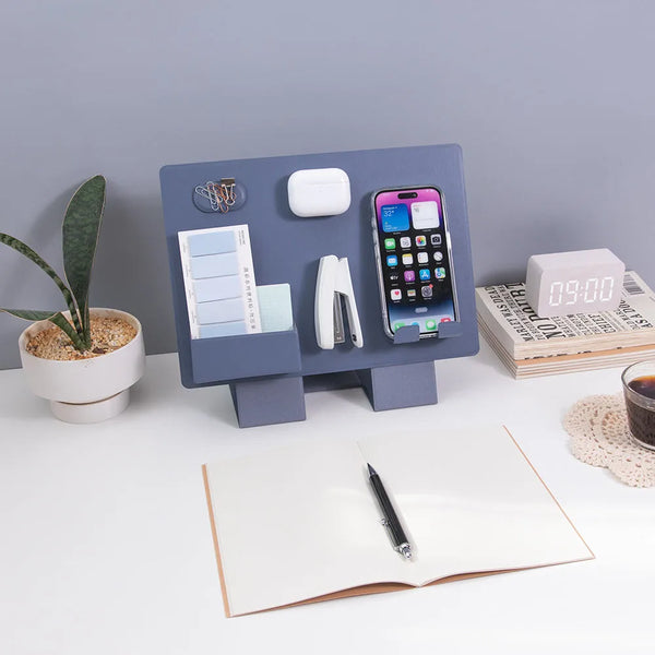 Magnetic Adjustable Height PU Leather Desk Mat Organizer Detachable Foldable Float Board