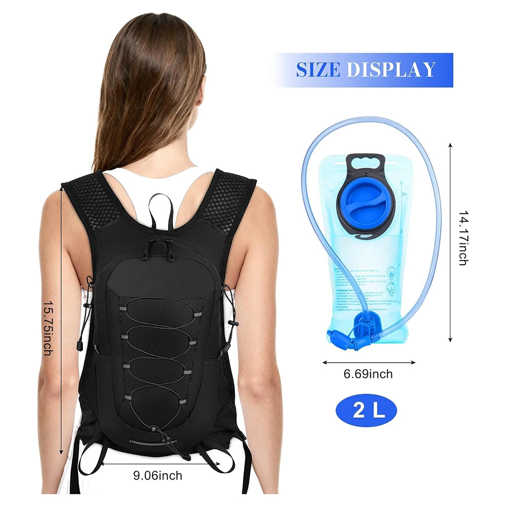 Unisex Hydration Backpack Vest Pack Set with Hydration Bladder Reservoir Water Bladder