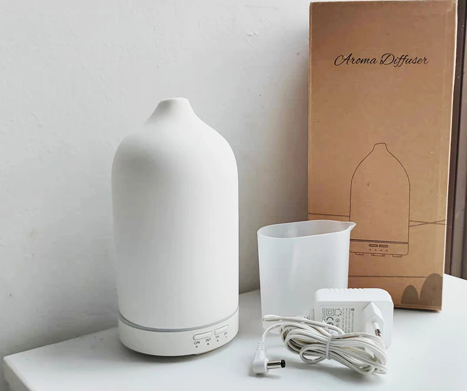 5 Colors Ceramic Aroma Diffuser 100ml Essential Oil Diffuser Ultrasonic Fragrance