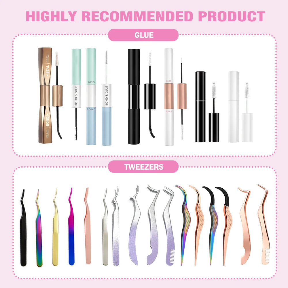 Diy Cluster Lashes Set 0.05 0.07mm Pre-Cut Eyelash Segment Lash Clusters Kit with Lash