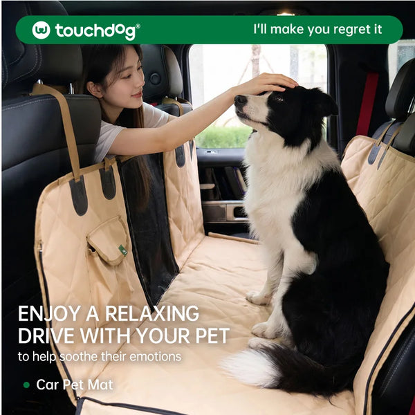 Foldable Dog Car Seat Pad Fully Surrounds Featuring Waterproof Dog Outdoor Seat Cushion